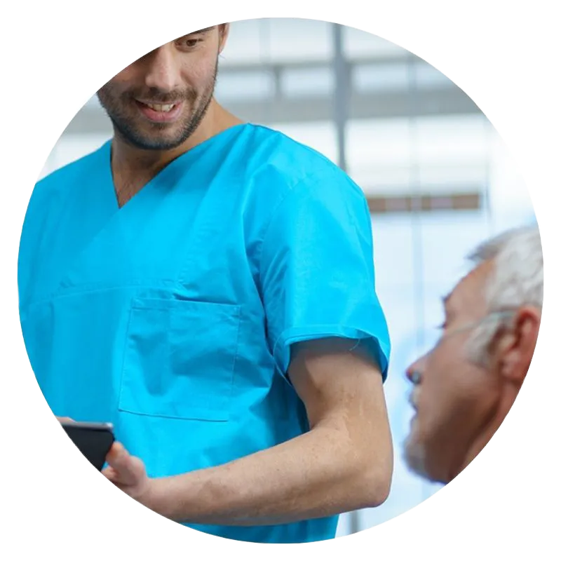 patient care technician providing care
