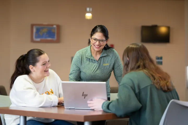 Faculty helping students